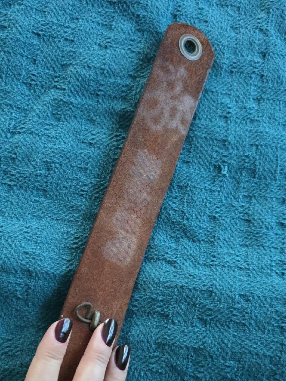 Brown Leather Wrist Strap with Decorative Conchos - Brown